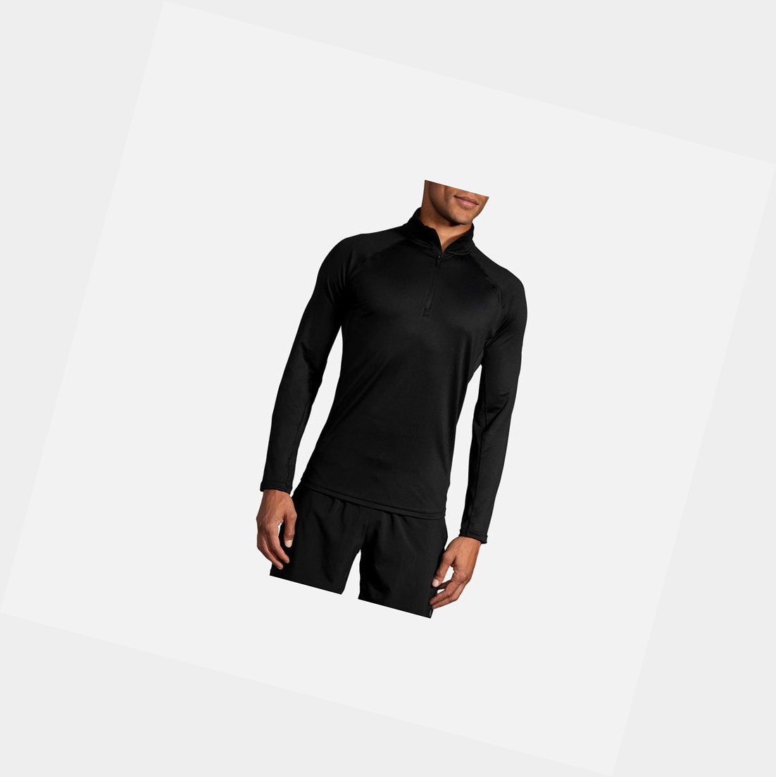 Hauts Brooks Dash 1/2 Zip Homme Noir | QEAL53249