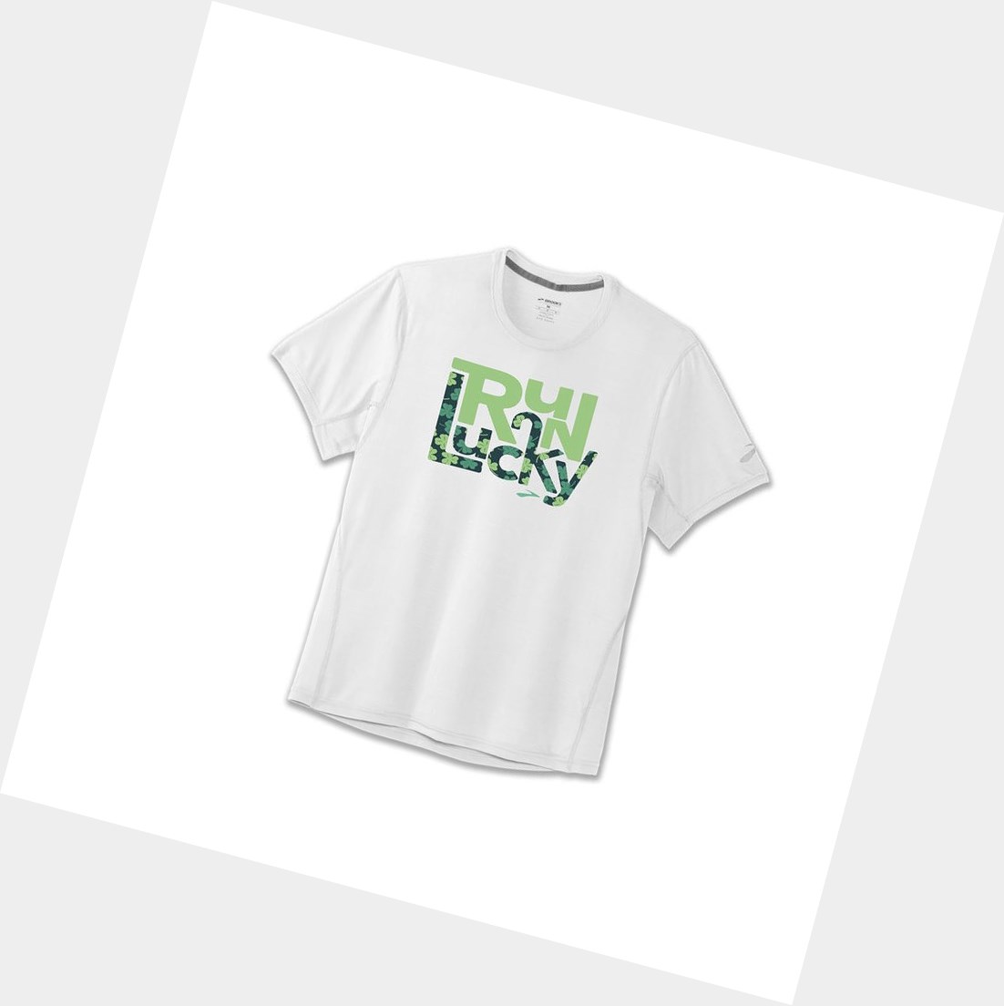 Hauts Brooks Distance Graphique Sleeve Homme Run Lucky / St. Patricks Day | DIXQ64238
