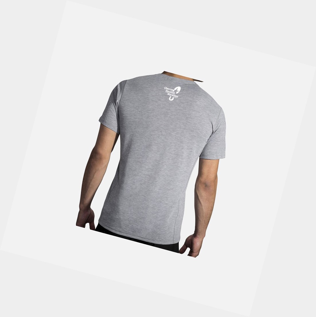 Hauts Brooks Distance Graphique Sleeve Homme Heather Ash / Capsule | JNDC07154