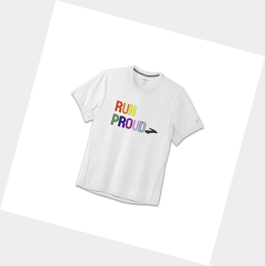 Hauts Brooks Distance Graphique Sleeve Homme Run Proud | RPZY35062