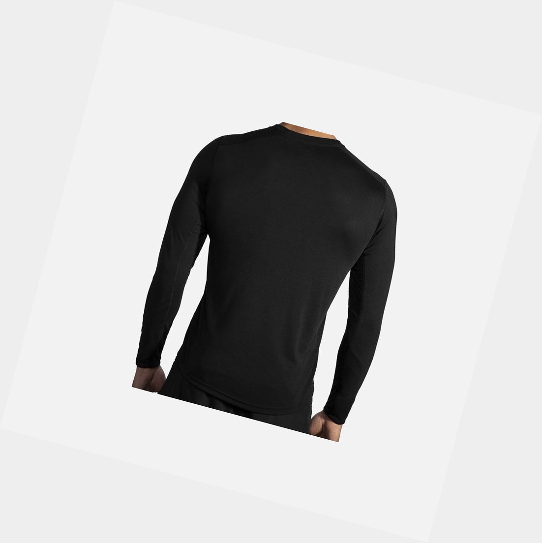 Hauts Brooks Distance Long Sleeve Homme Noir | FXOQ06478