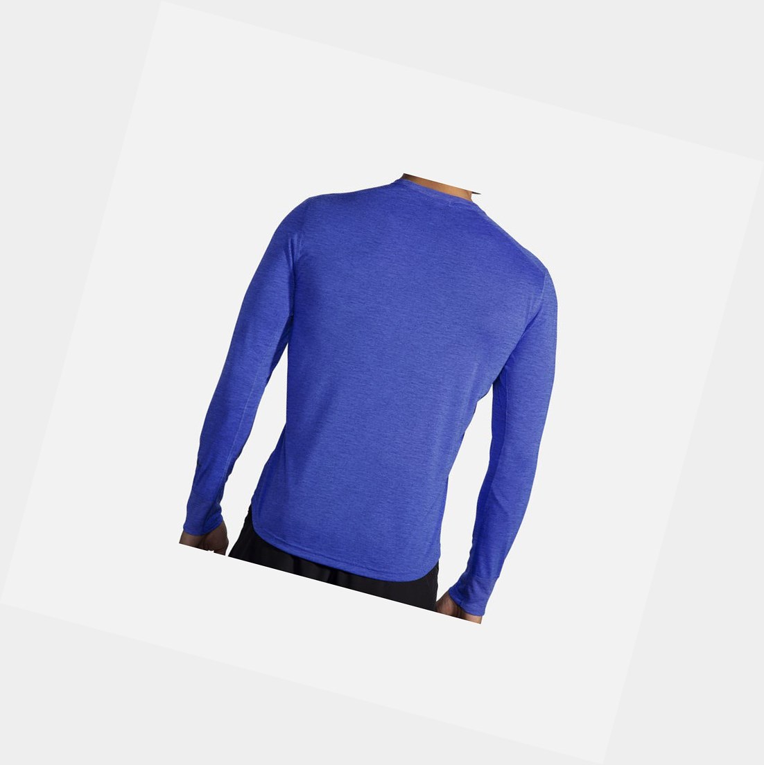 Hauts Brooks Distance Long Sleeve Homme Bleu | NTOW49603