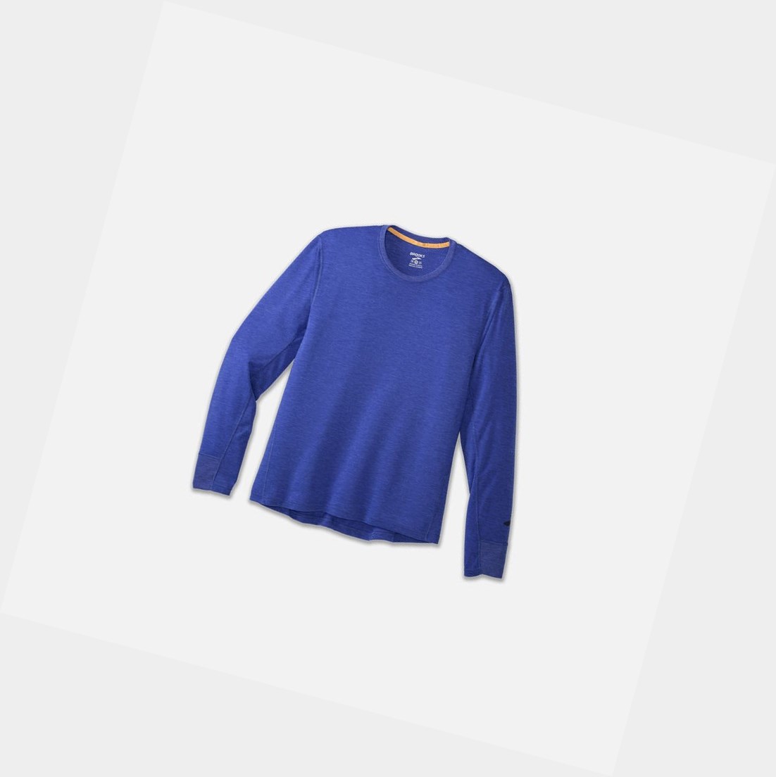 Hauts Brooks Distance Long Sleeve Homme Bleu | NTOW49603