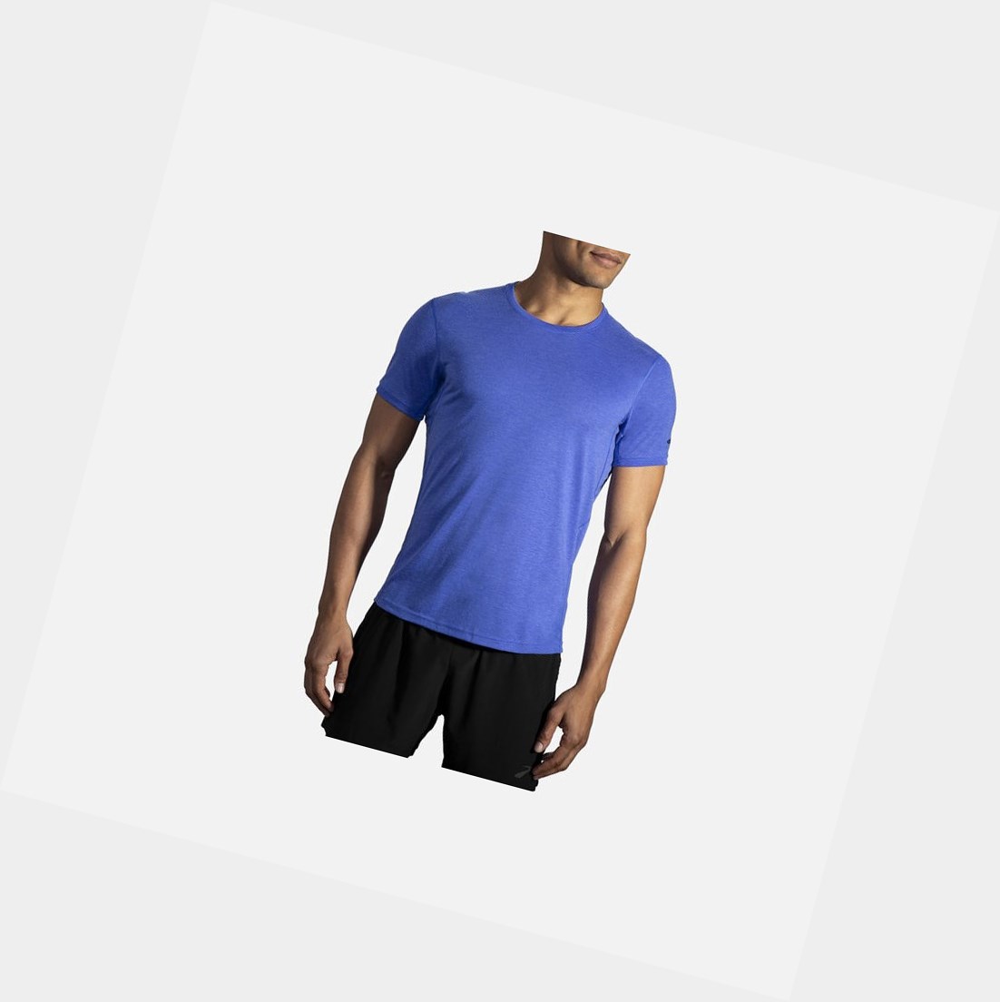 Hauts Brooks Distance Sleeve Homme Bleu | XGOH02145