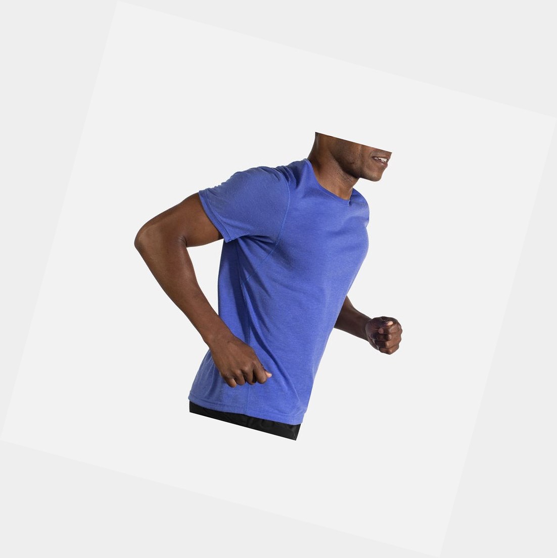 Hauts Brooks Distance Sleeve Homme Bleu | XGOH02145