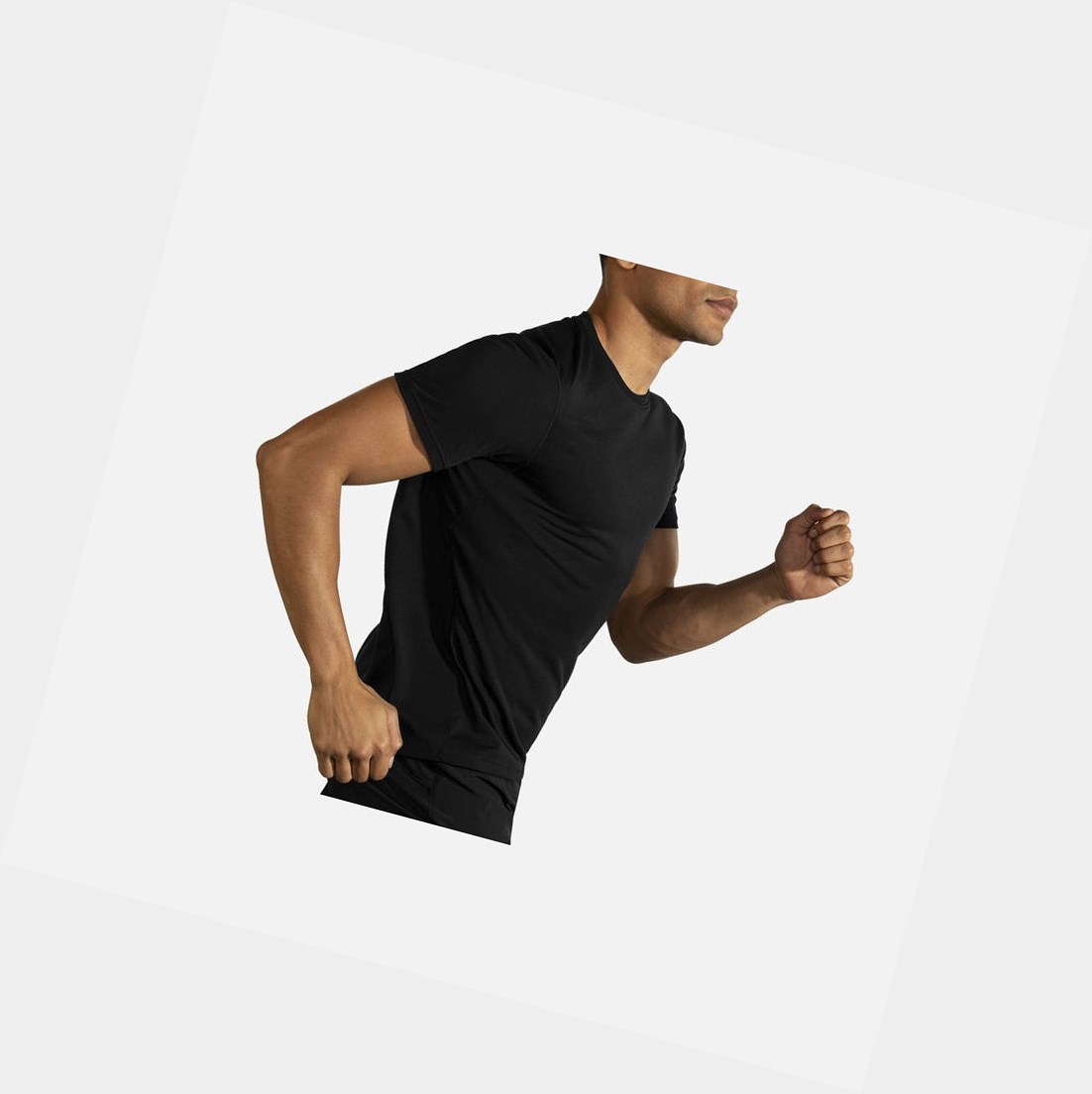 Hauts Brooks Distance Sleeve Homme Noir | EUMY30875