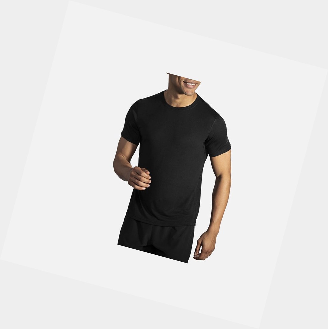 Hauts Brooks Distance Sleeve Homme Noir | EUMY30875