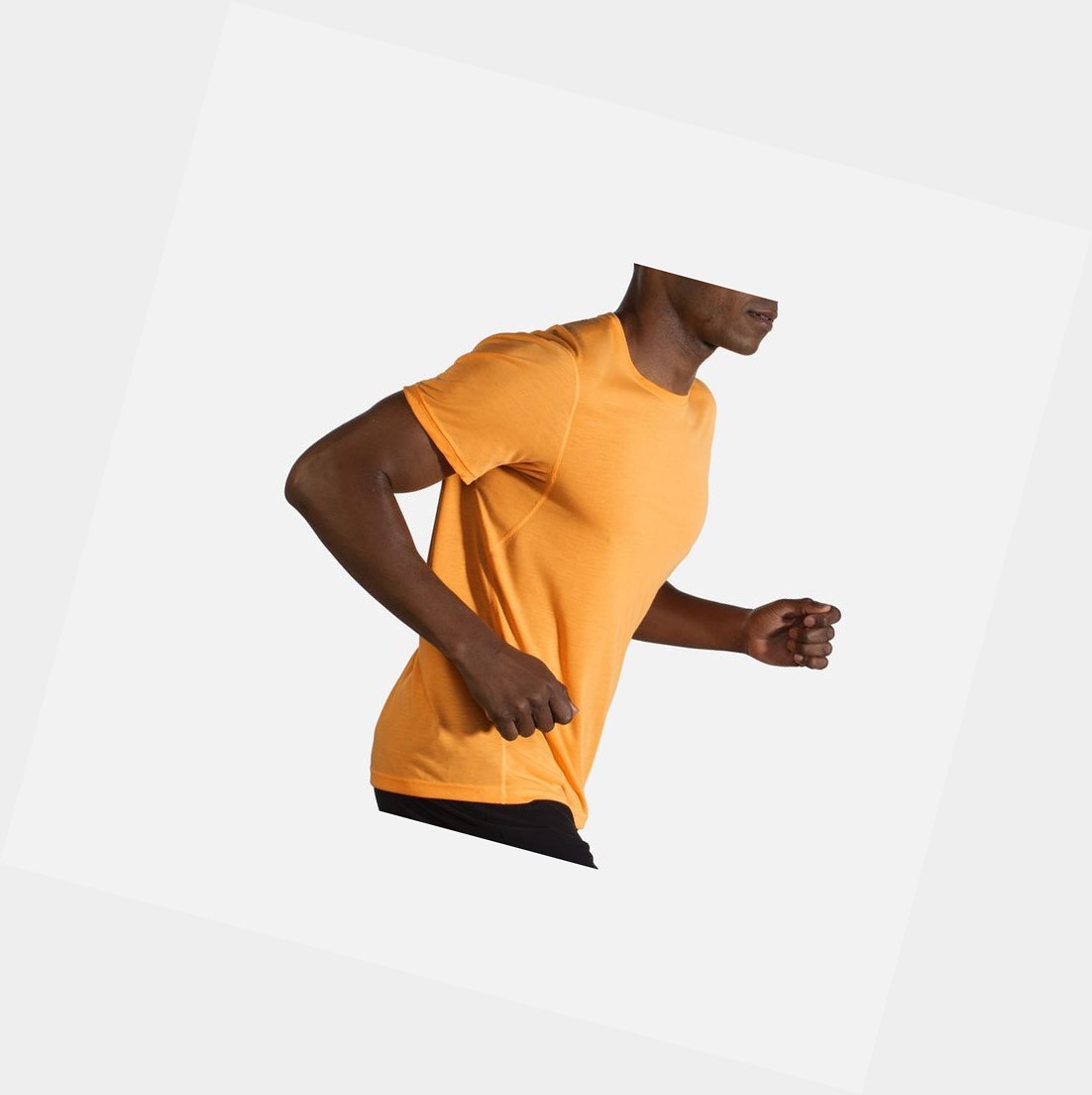 Hauts Brooks Distance Sleeve Homme Orange | HWZG15783
