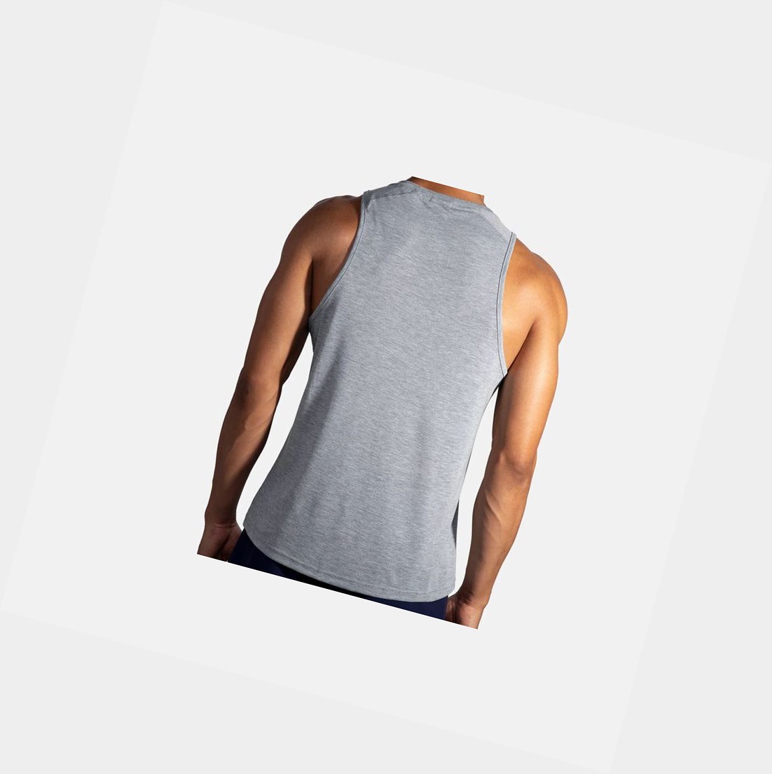 Hauts Brooks Distance Tank Homme Heather Ash | WXRI05397