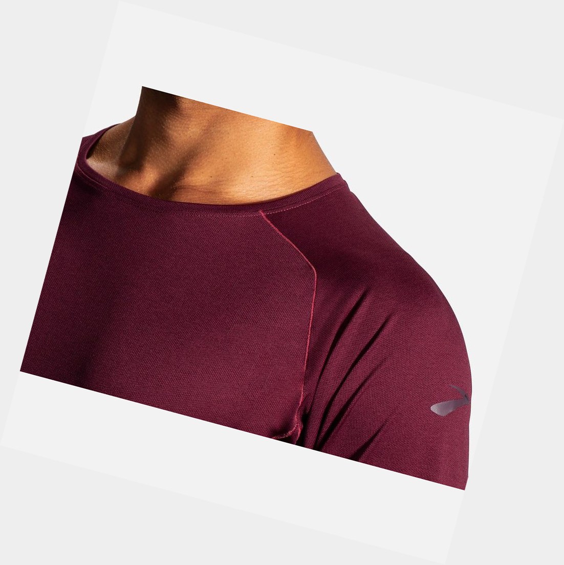 Hauts Brooks Ghost Long Sleeve Homme Heather Merlot | OXDY23408