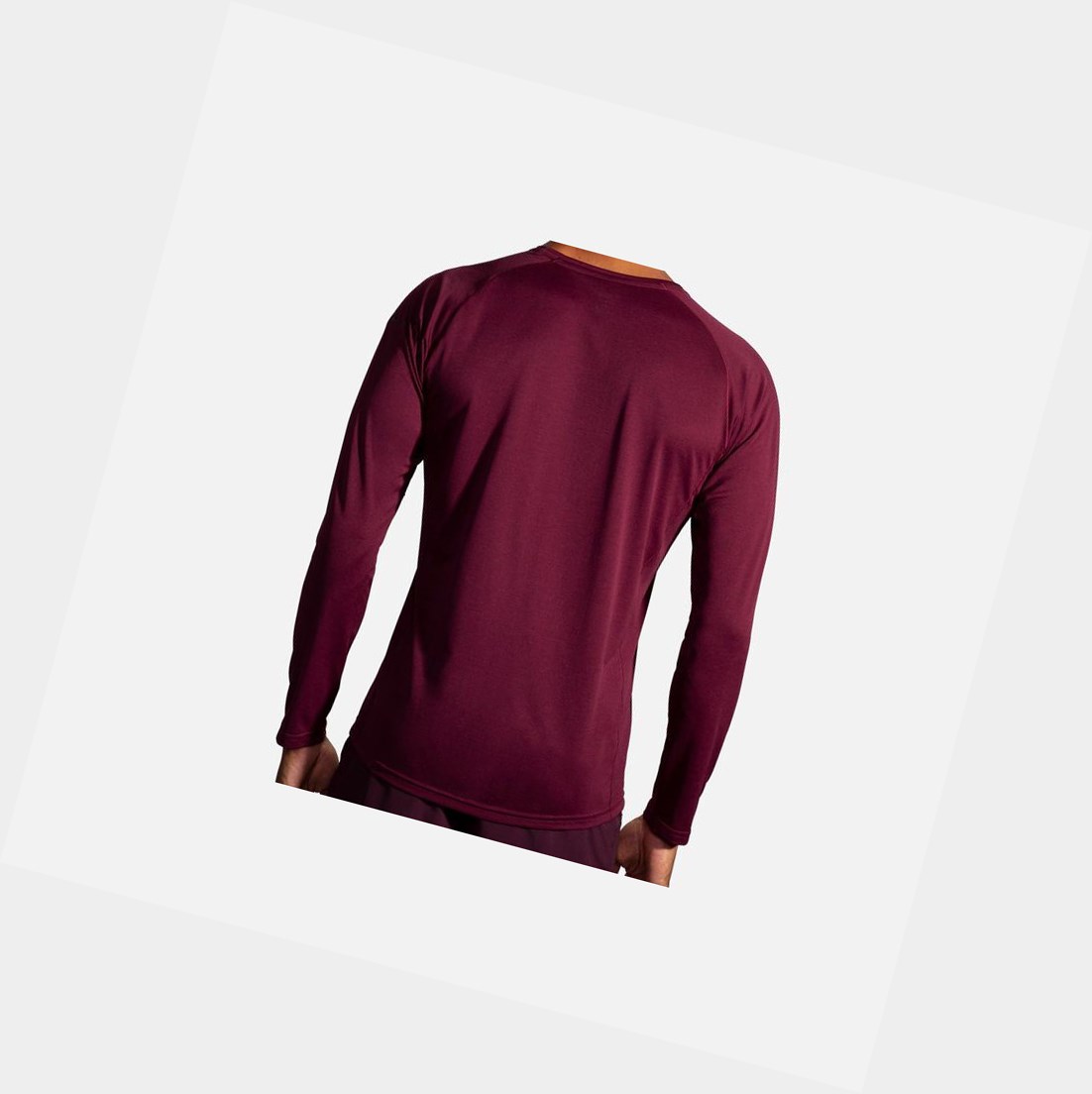 Hauts Brooks Ghost Long Sleeve Homme Heather Merlot | OXDY23408