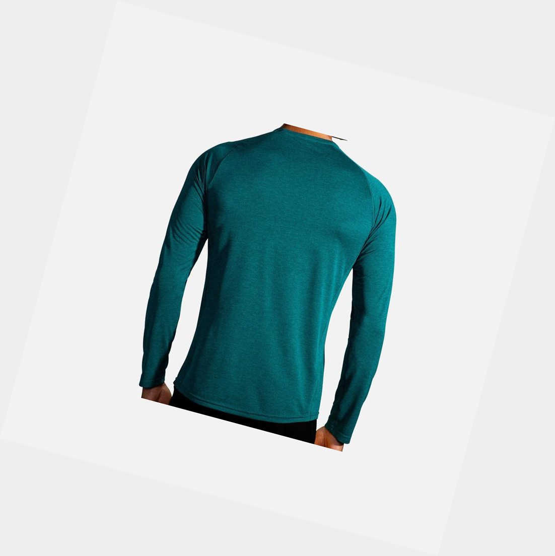 Hauts Brooks Ghost Long Sleeve Homme Heather Spruce | WPDH91847