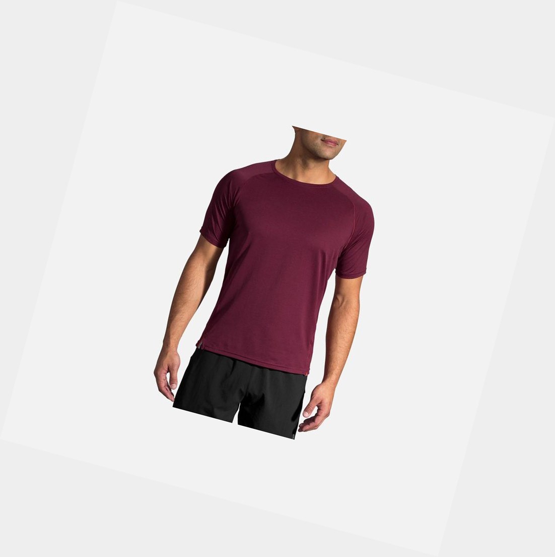 Hauts Brooks Ghost Sleeve Homme Heather Merlot | VLGX53194