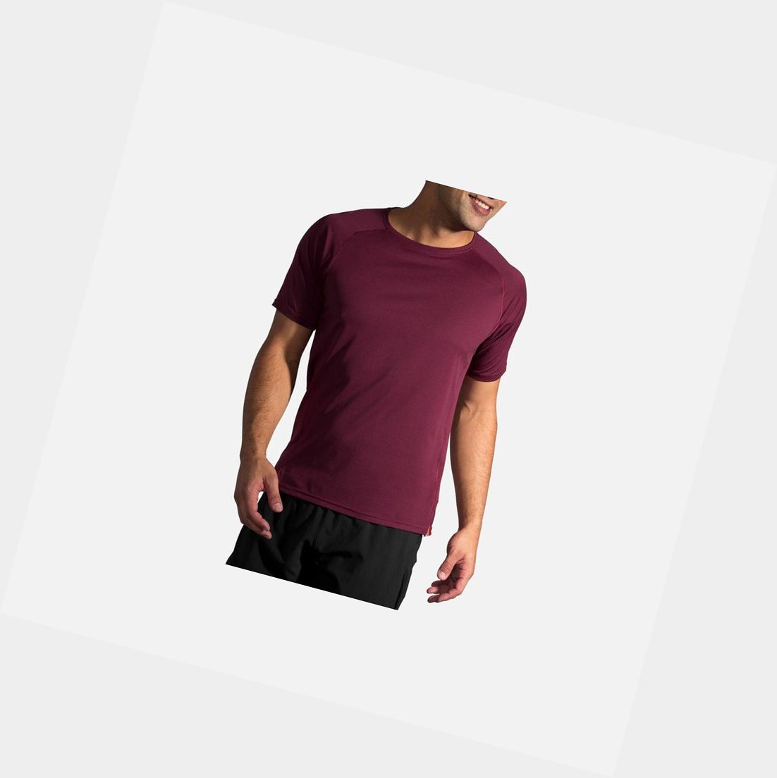 Hauts Brooks Ghost Sleeve Homme Heather Merlot | VLGX53194