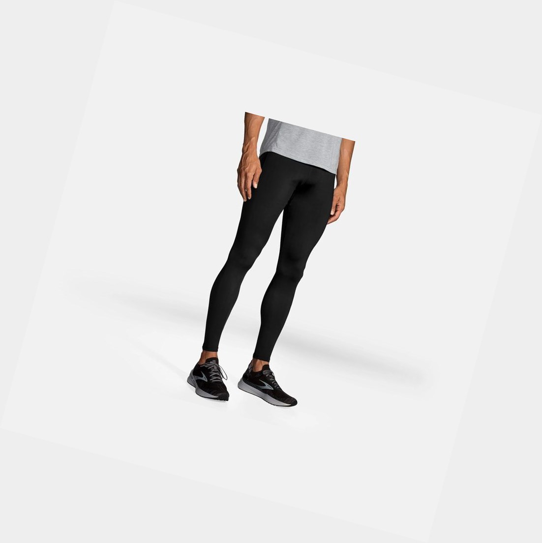 Pantalons Brooks Source Tight Homme Noir | TUDK69105