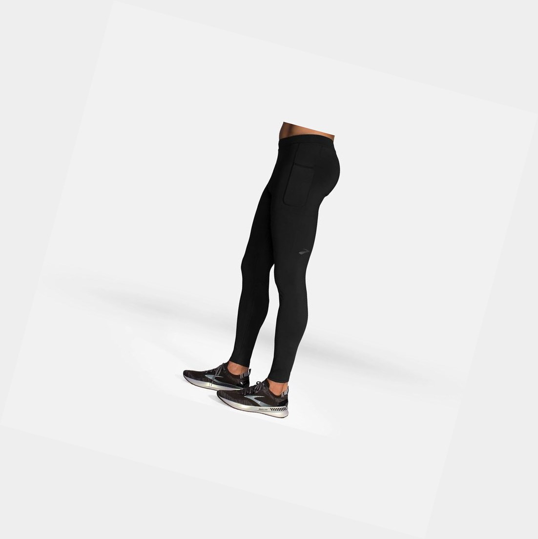 Pantalons Brooks Source Tight Homme Noir | TUDK69105