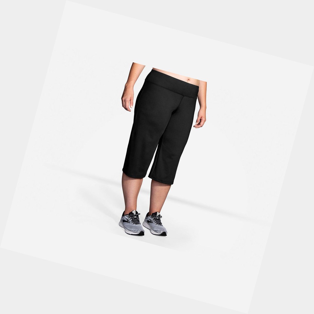 Pantalons Brooks Venture Capri Femme Noir | KTNQ69512