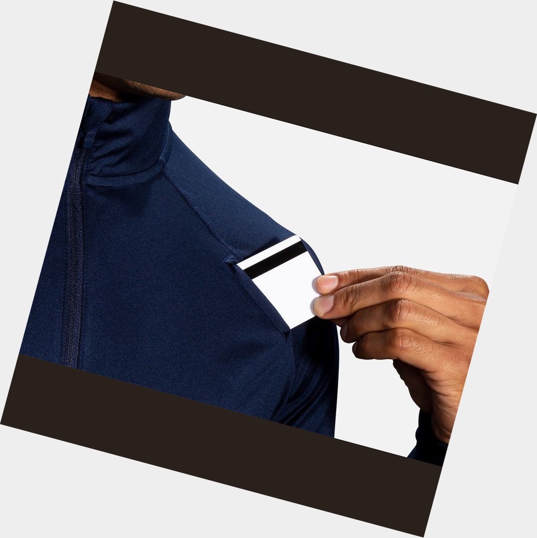 Vêtements D'extérieur Brooks Dash 1/2 Zip Homme Bleu Marine | IXLW91385