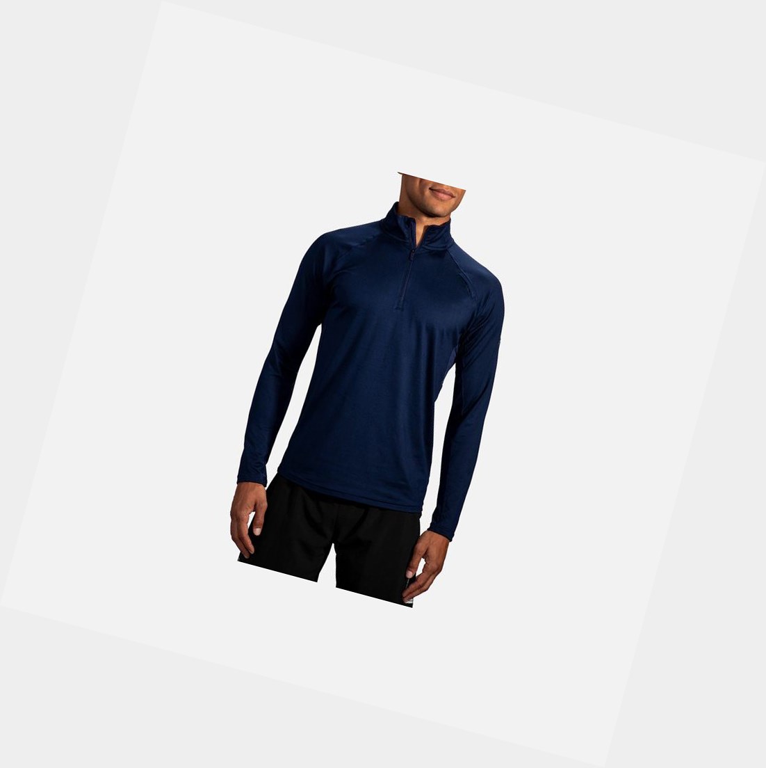 Vêtements D'extérieur Brooks Dash 1/2 Zip Homme Bleu Marine | IXLW91385