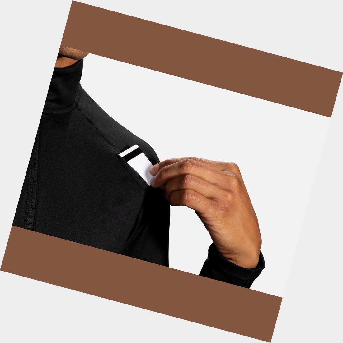 Vêtements D'extérieur Brooks Dash 1/2 Zip Homme Noir | UBMW83207