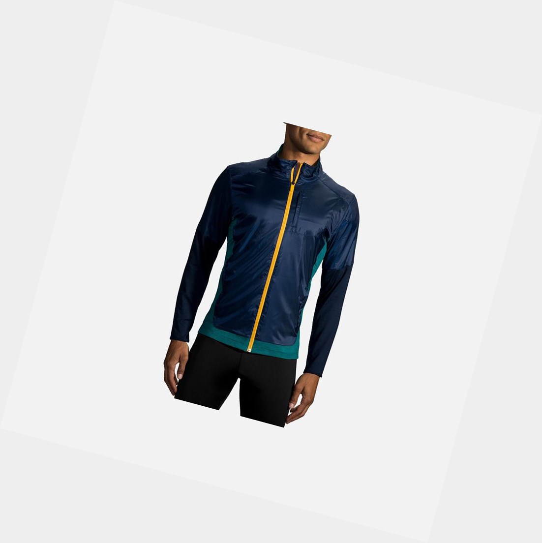 Vêtements D'extérieur Brooks Fusion Hybride Homme Bleu Marine | JBVI01853