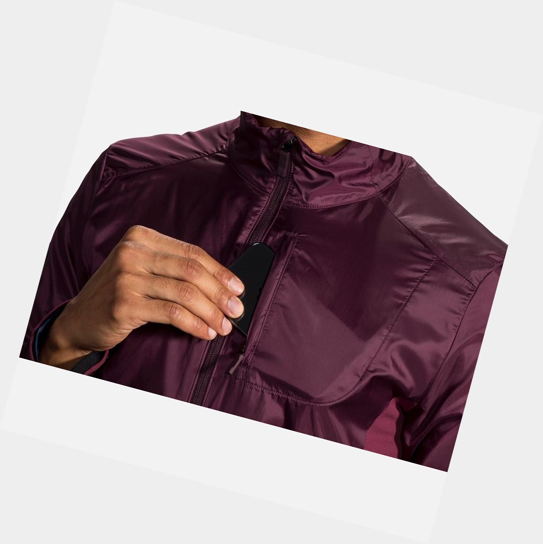 Vêtements D'extérieur Brooks Fusion Hybride Homme Sangria / Merlot | OAEG19063