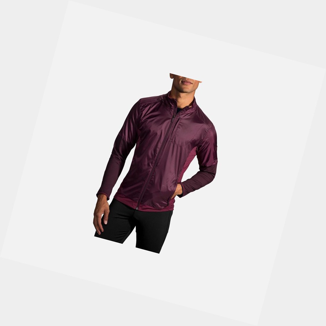 Vêtements D'extérieur Brooks Fusion Hybride Homme Sangria / Merlot | OAEG19063