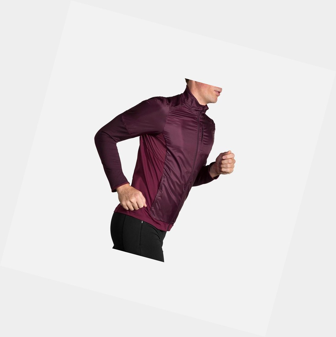 Vêtements D'extérieur Brooks Fusion Hybride Homme Sangria / Merlot | OAEG19063