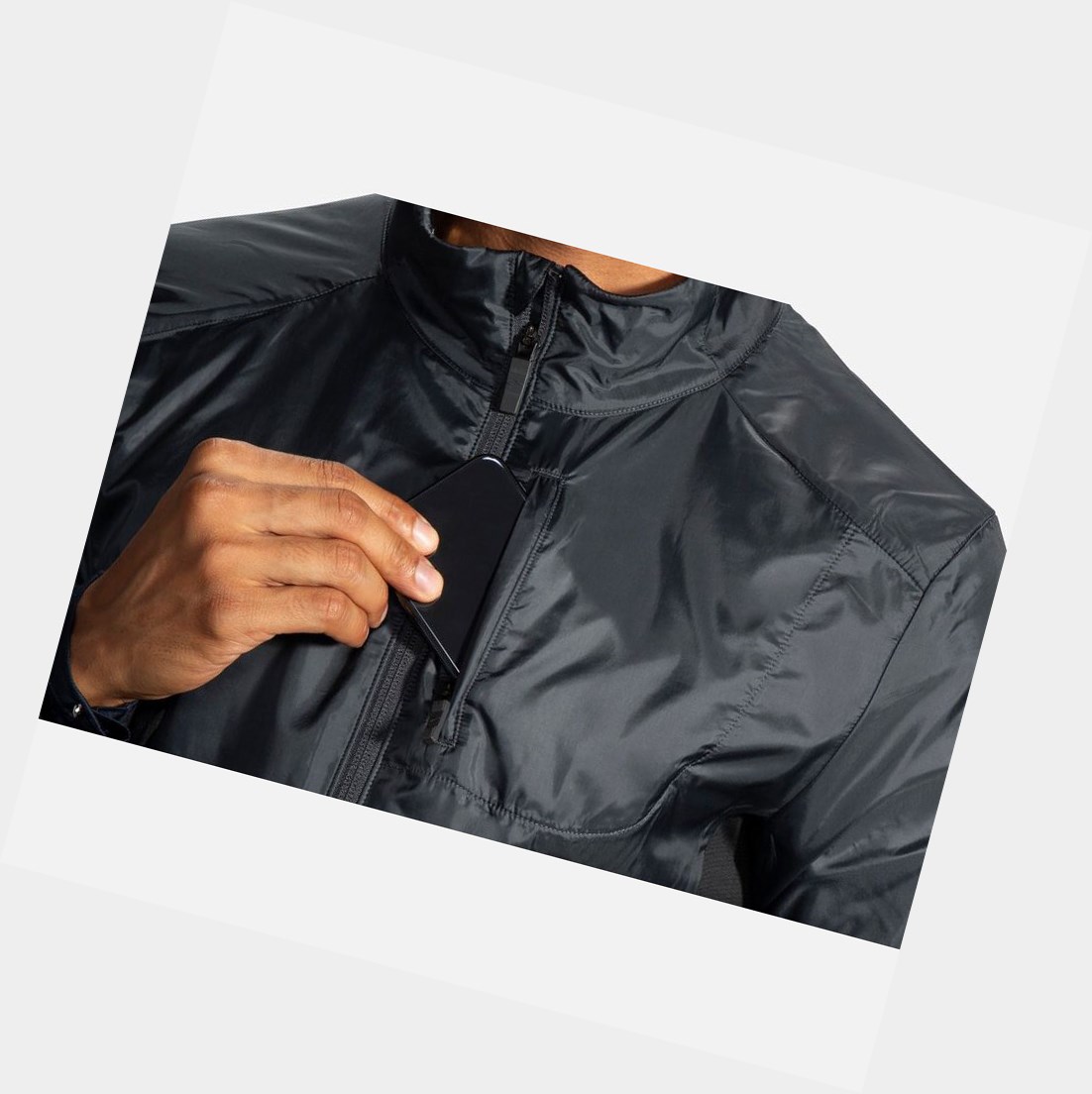 Vêtements D'extérieur Brooks Fusion Hybride Homme Noir | PKQZ23854