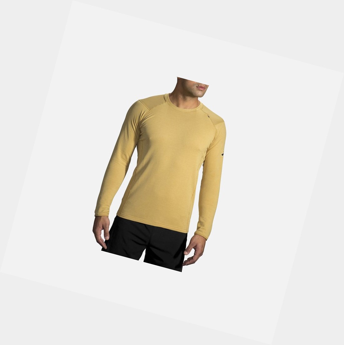 Vêtements D'extérieur Brooks Notch Thermal Long Sleeve Homme Heather Desert / Desert | JHWR09851